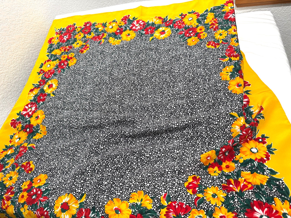 Vintage Mondi Silk Scarf Hand Made in Italy 34" Square Bright Floral Gorgeous
